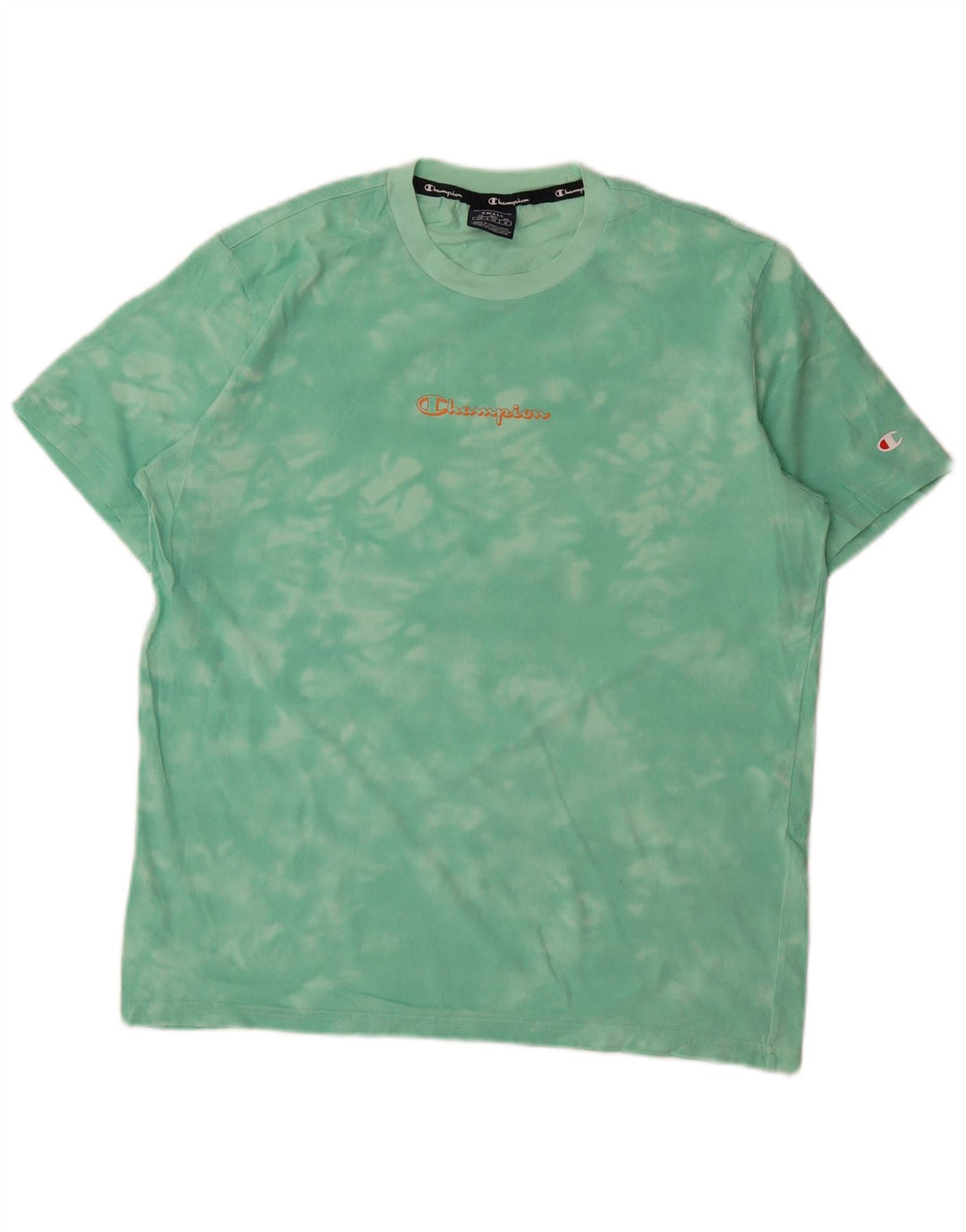 Męski T-shirt Champion z grafiką, mały, zielony Tie Dye