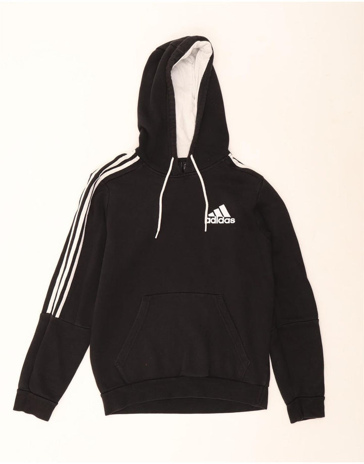 Męska bluza z kapturem Adidas, średnia czarna bawełna