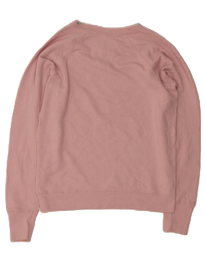 CHAMPION Womens Graphic Sweatshirt Jumper UK 14 Medium Pink Polyester Vintage Champion and Second-Hand Champion from Messina Hembry 