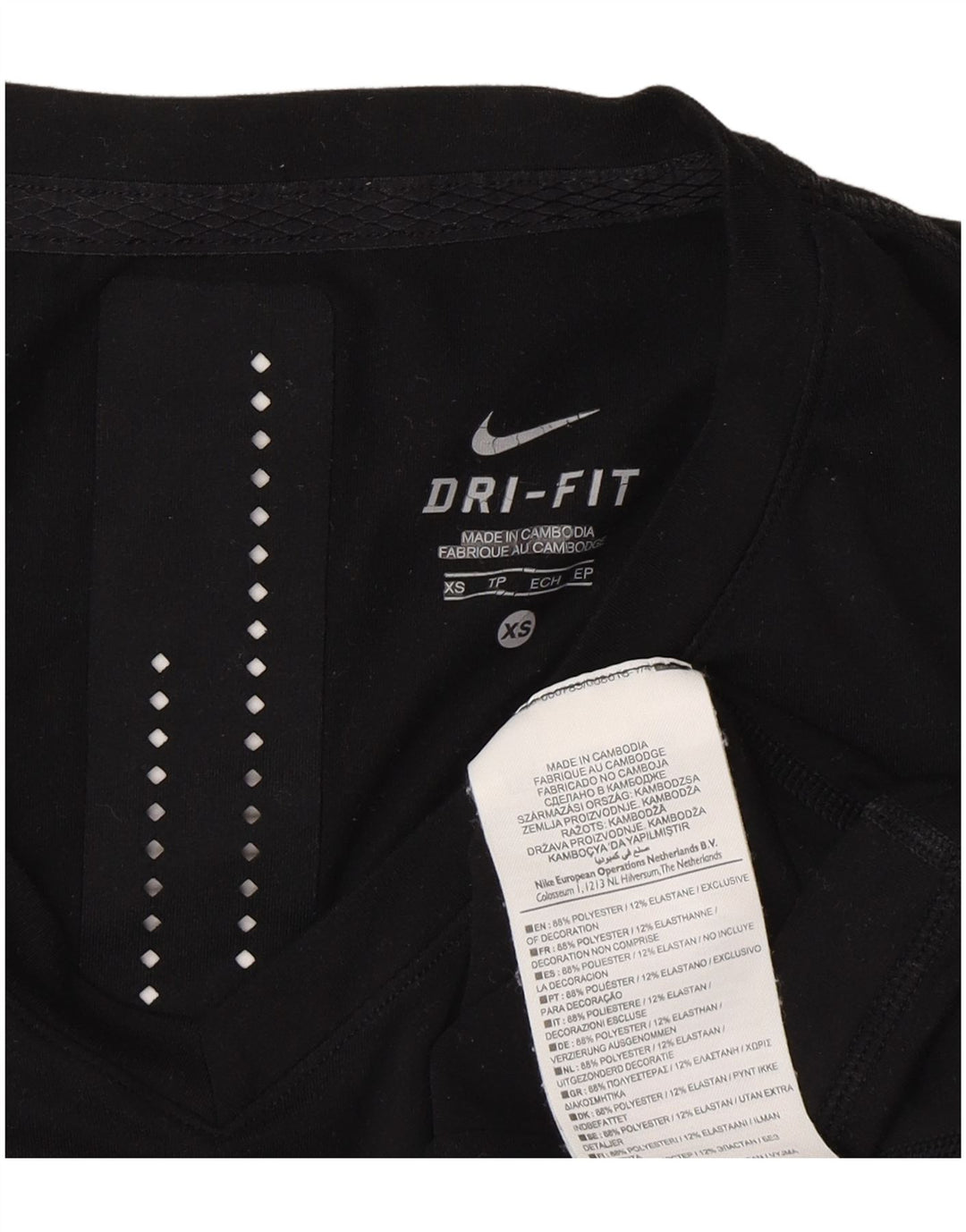 Męska koszulka Nike Dri Fit z grafiką z długim rękawem XS, czarny poliester