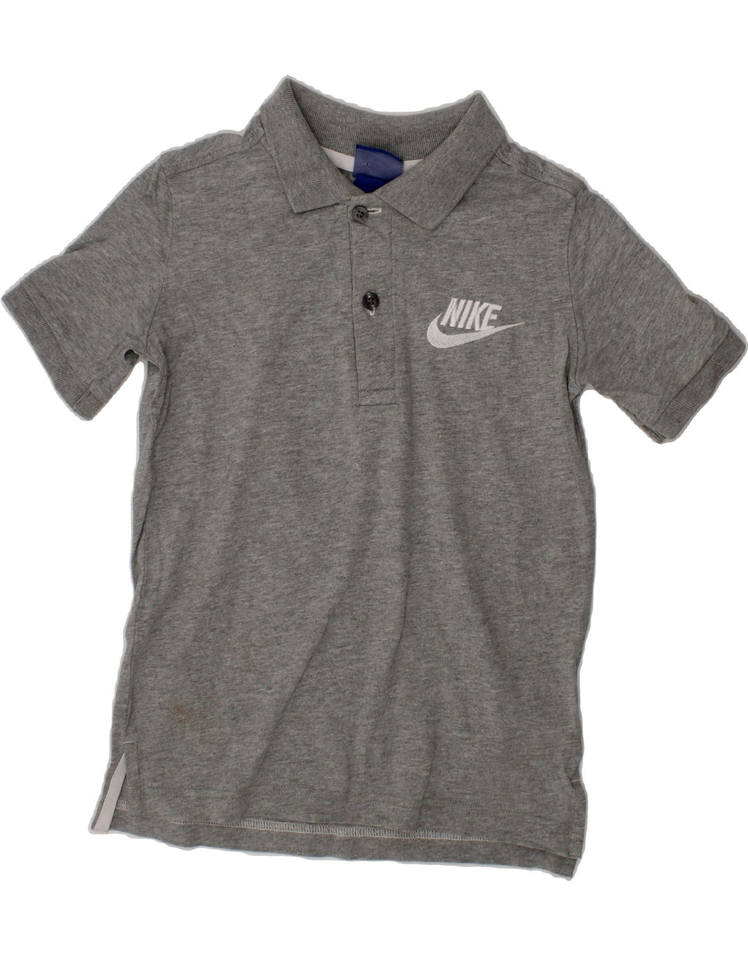 NIKE Boys Polo Shirt 7-8 Years XS  Grey Cotton Vintage Nike and Second-Hand Nike from Messina Hembry 