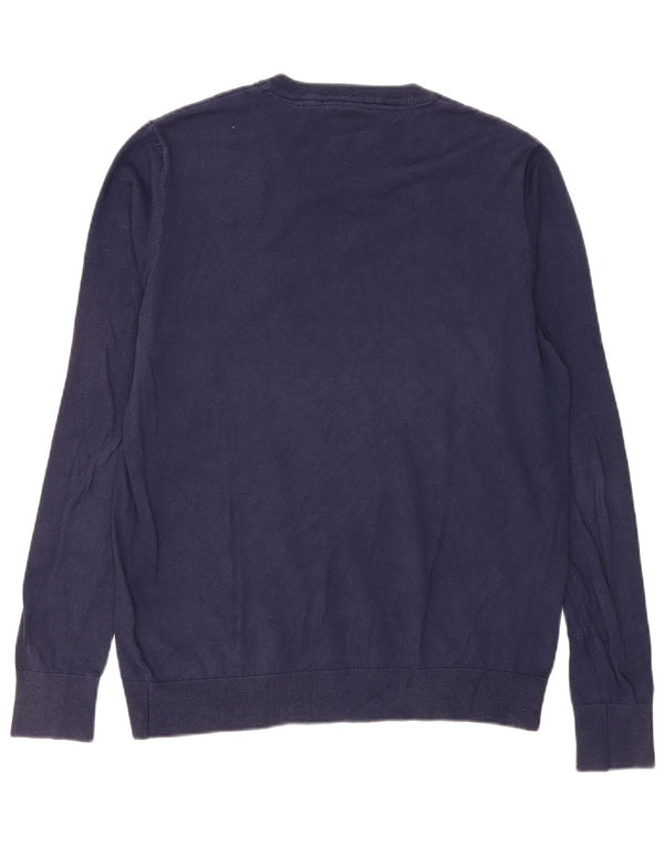Męski sweter Tommy Hilfiger z dekoltem w kształcie litery V, 2XL, granatowy, bawełniany