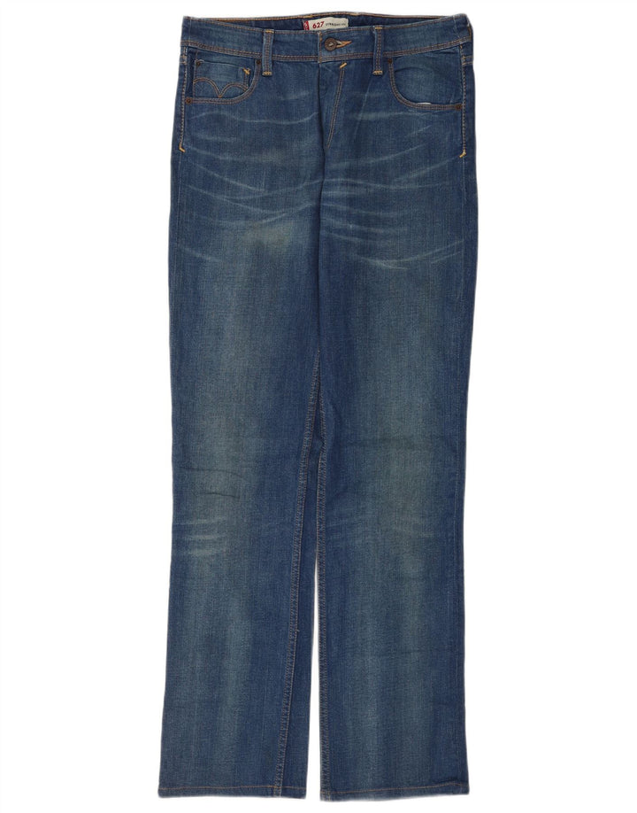 Damskie jeansy Levi's 627 Straight W31 L34 Niebieskie bawełniane