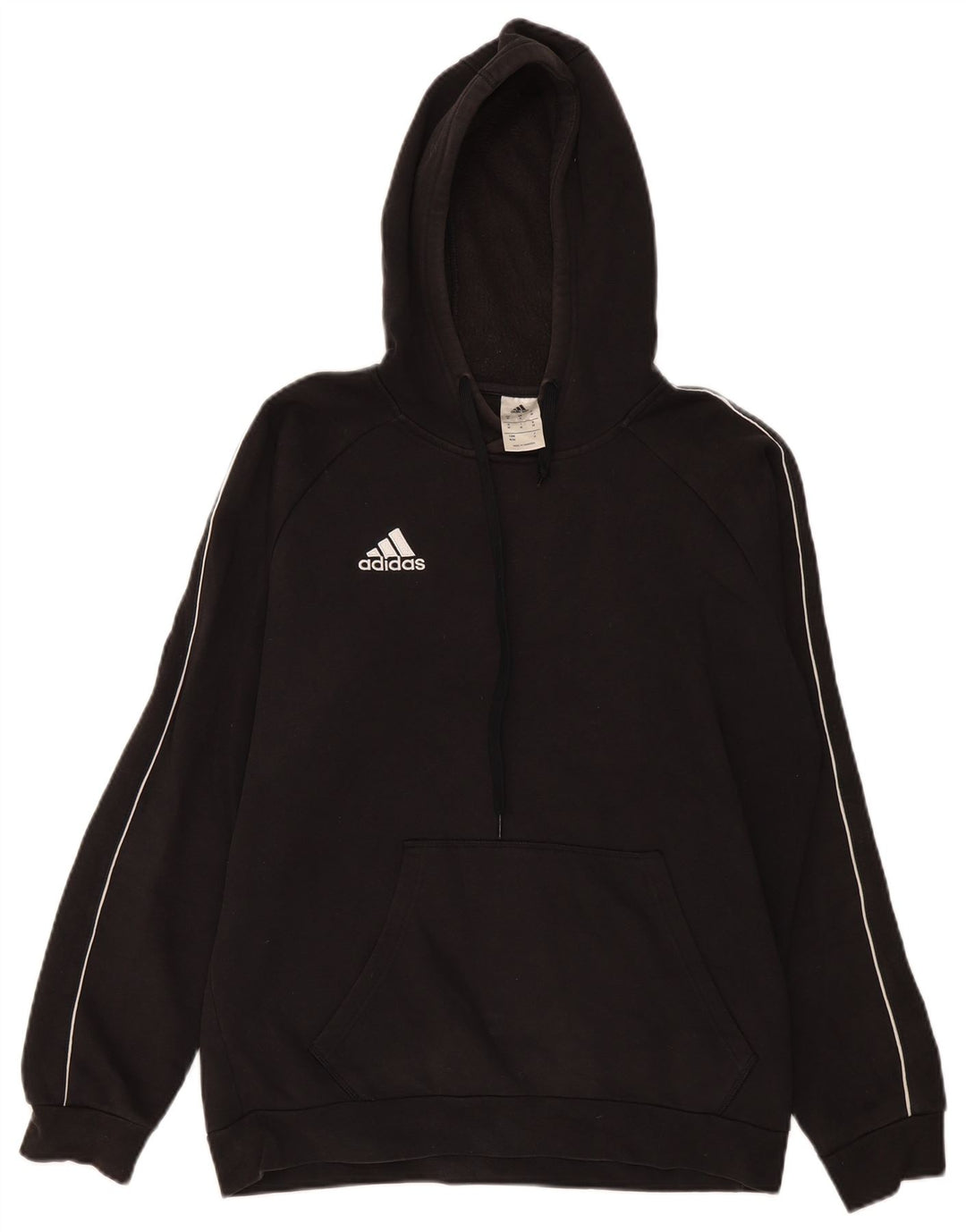 Męska bluza z kapturem Adidas, średnia czarna bawełna