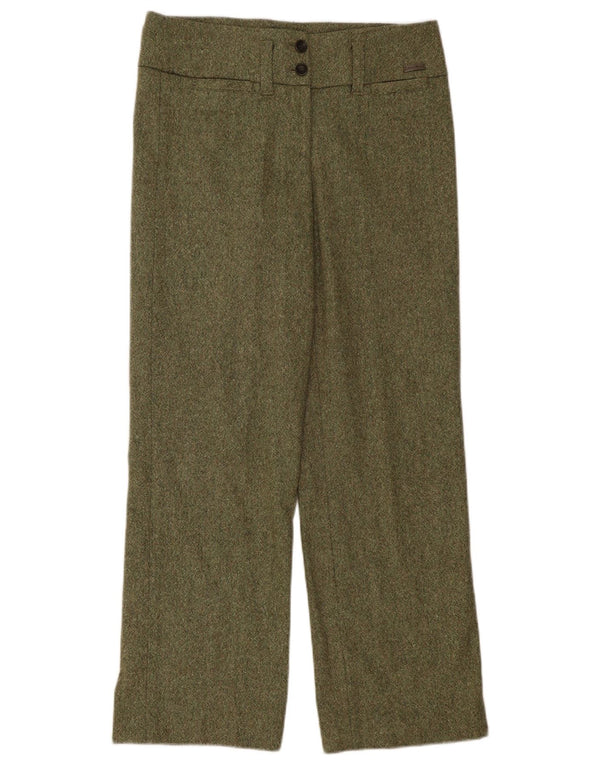 Damskie proste spodnie garniturowe Conte of Florence IT 44 Medium W34 L31 Khaki