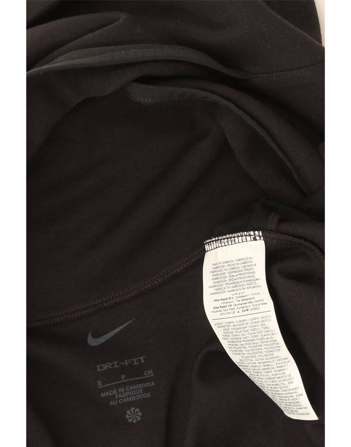 Męska koszulka Nike Dri Fit z długim rękawem, mała, czarna, poliestrowa