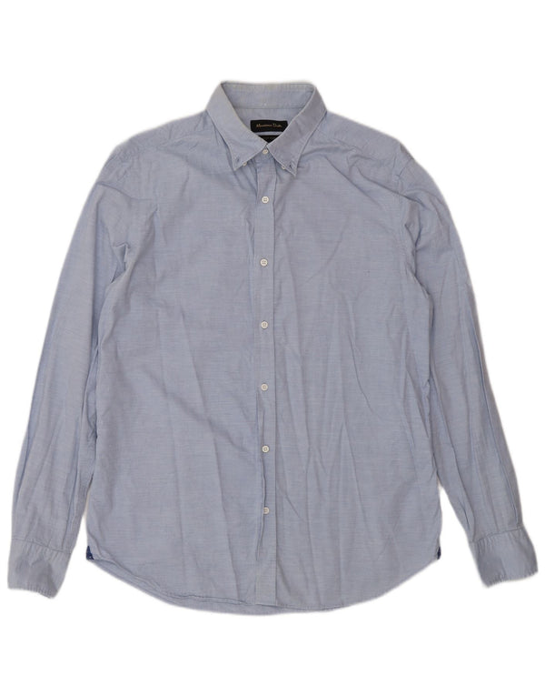 Massimo Dutti Mens Shirt Medium Blue