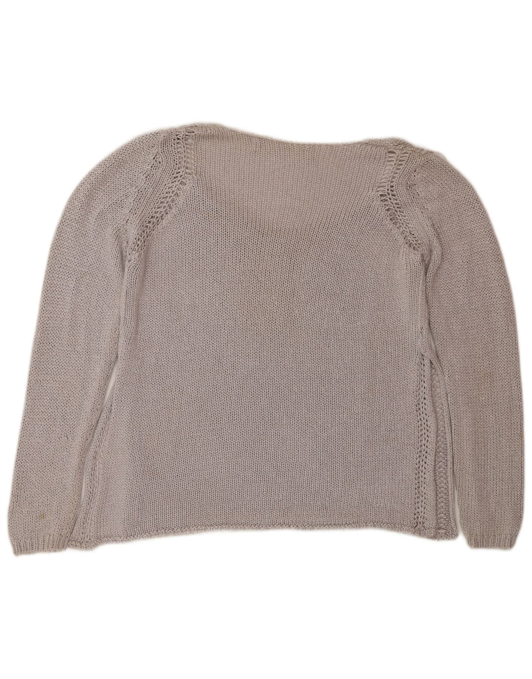 Sweter damski Zara z dekoltem w kształcie litery V, UK 14, średni szary