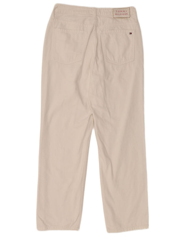 Damskie jeansy TOMMY HILFIGER w trudnej sytuacji W29 L28 Biała bawełna