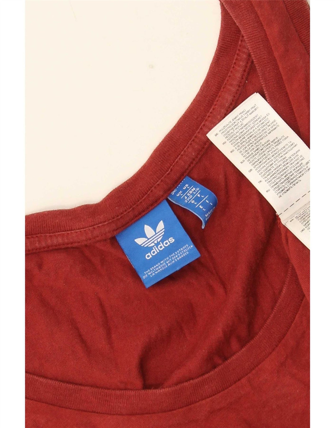 Adidas Męska kamizelka z grafiką, duża, bordowa bawełna