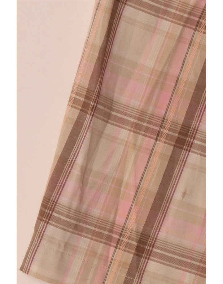 Damskie spodenki Chino Izod US 8 Medium W32, poliester w różową kratkę