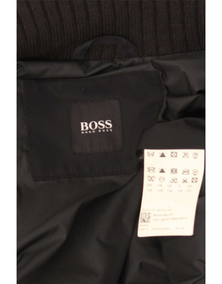 Płaszcz męski Hugo Boss UK 42 XL, czarny poliester
