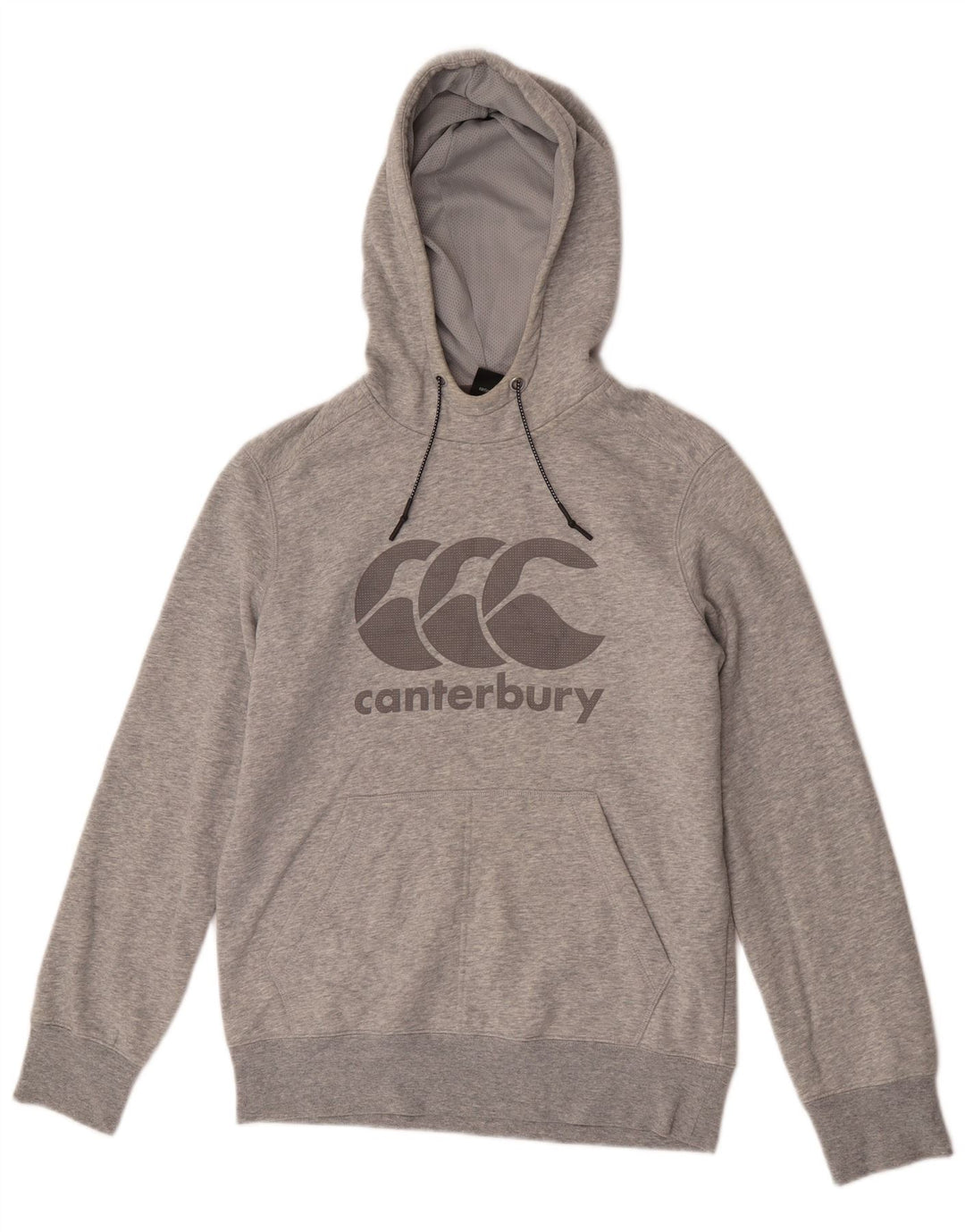 Męski sweter z kapturem i grafiką Canterbury, mały, szary, bawełniany
