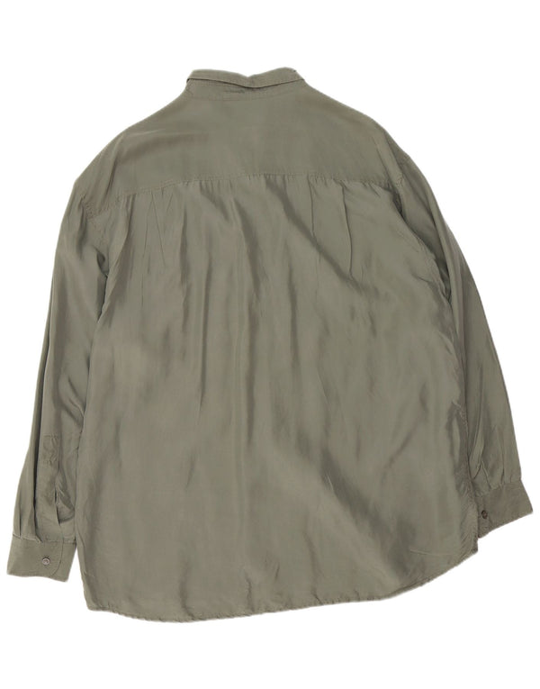 Koszula męska VINTAGE 2XL Khaki Jedwab