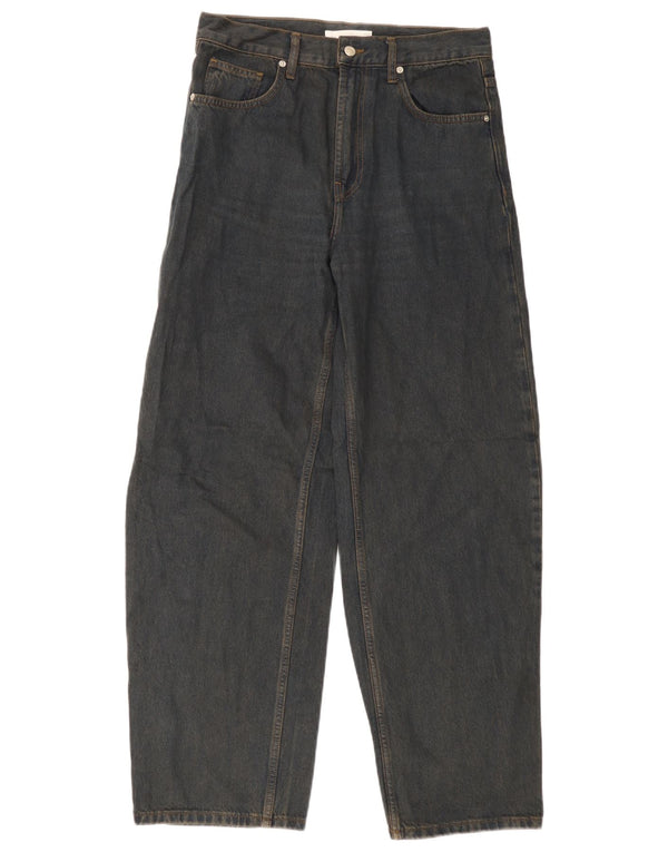 Damskie luźne dżinsy z wysokim stanem Topshop UK 10 Małe W28 L32 Granatowa bawełna