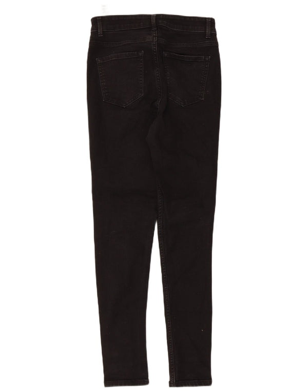 Marks & Spencer Damskie The Ivy Skinny Jeans UK 8 Small W26 L27 Czarna bawełna