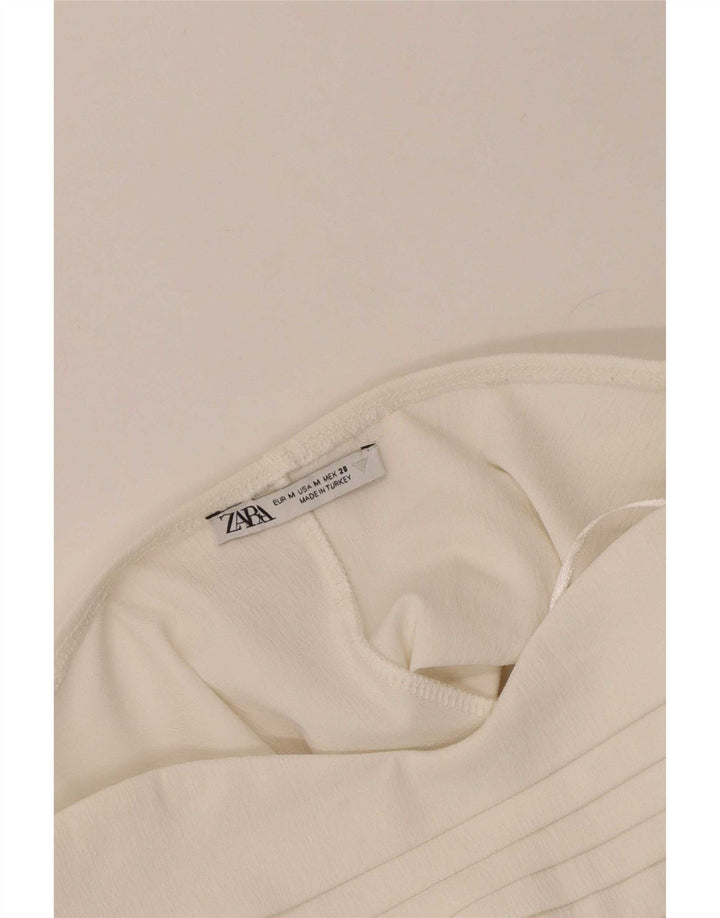 Damska sukienka bez ramiączek Zara UK 12 Medium White
