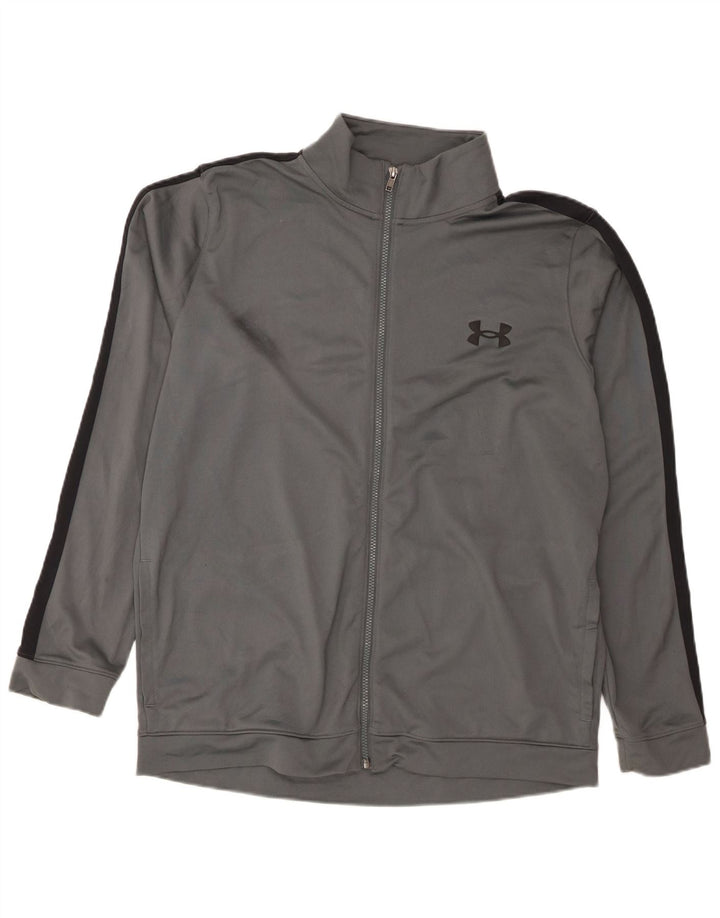Męska kurtka dresowa Under Armour XL, szary, blokowy kolor, poliester