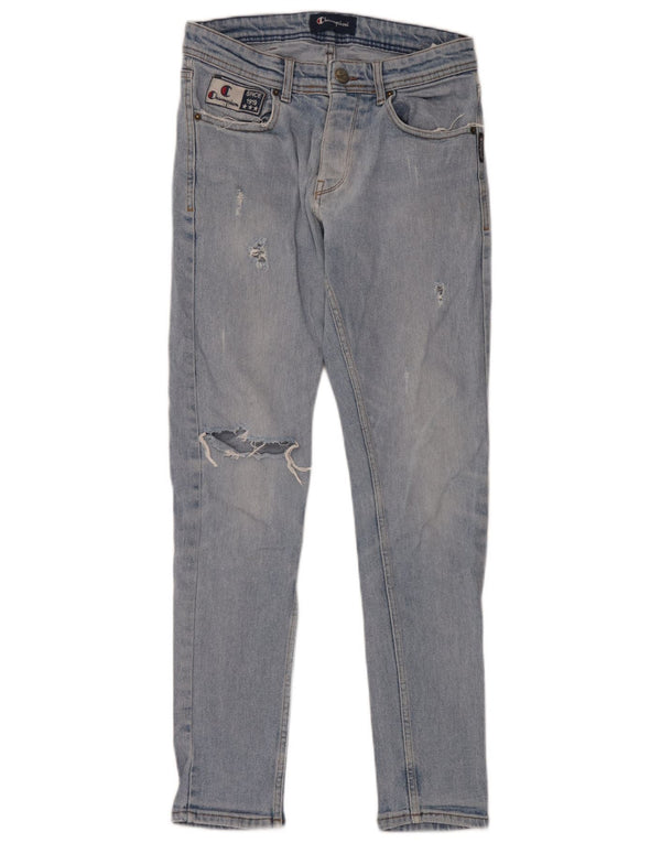 Męskie jeansy Champion Distressed Skinny W30 L30 Niebieskie