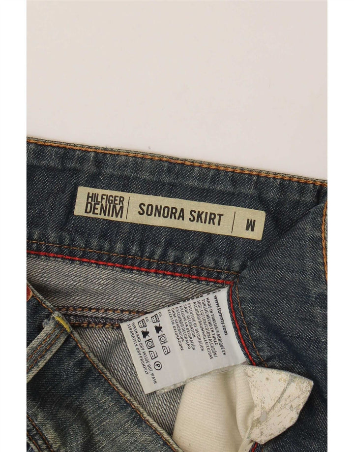Spódnica dżinsowa Tommy Hilfiger Sonora, średnia W34, niebieska bawełna