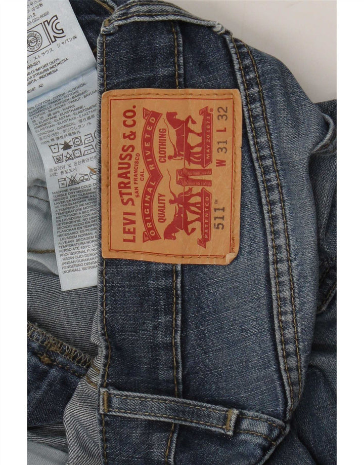 Męskie jeansy Levi's 511 Slim W31 L27 Granatowa bawełna