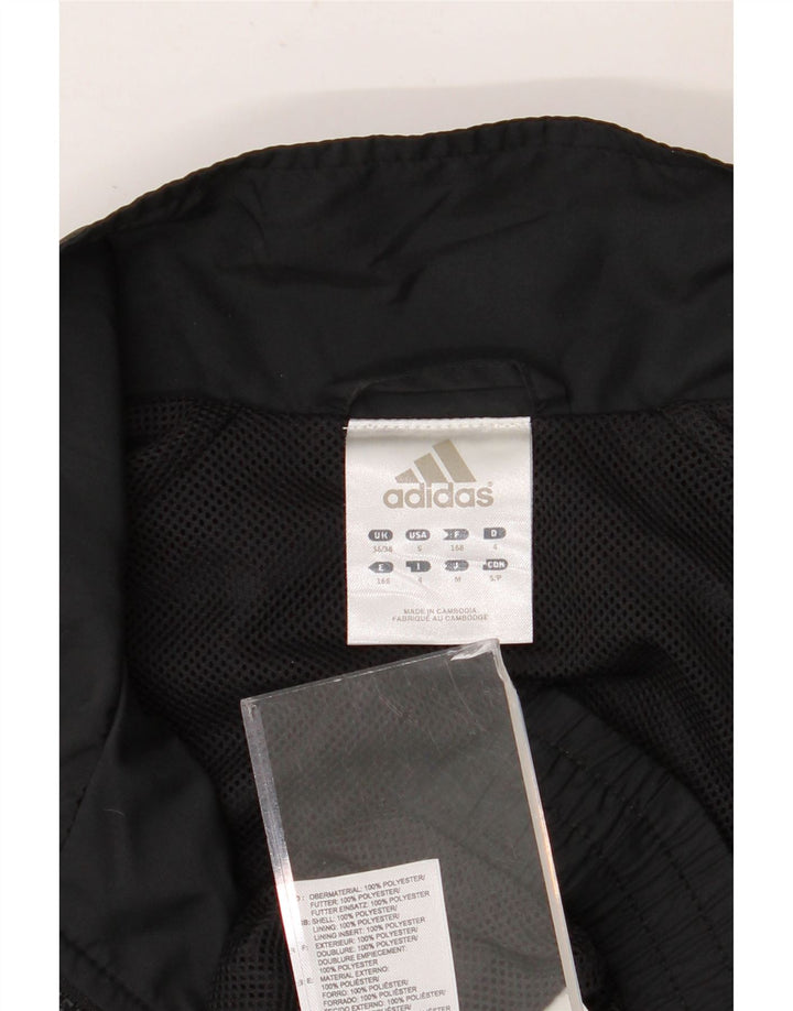 Adidas Męska kurtka dresowa UK 36/38 Mały czarny poliester