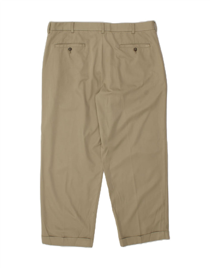 IZOD Mens Pegged Chino Trousers W38 L30  Beige Polyester Vintage Izod and Second-Hand Izod from Messina Hembry 