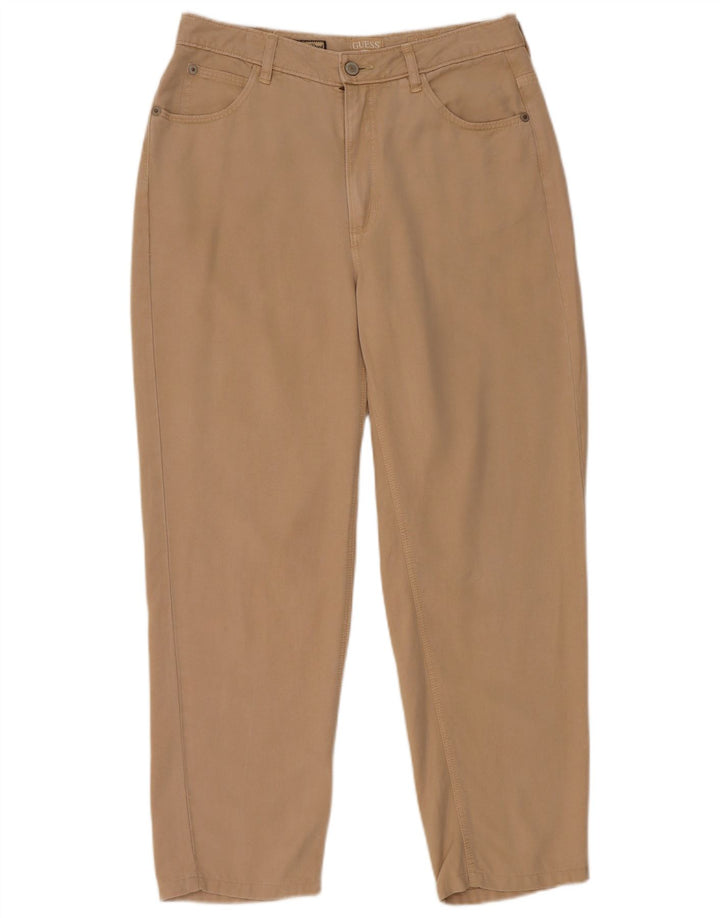 Damskie jeansy GUESS Mom Jean z wysokim stanem W29 L27 beżowe