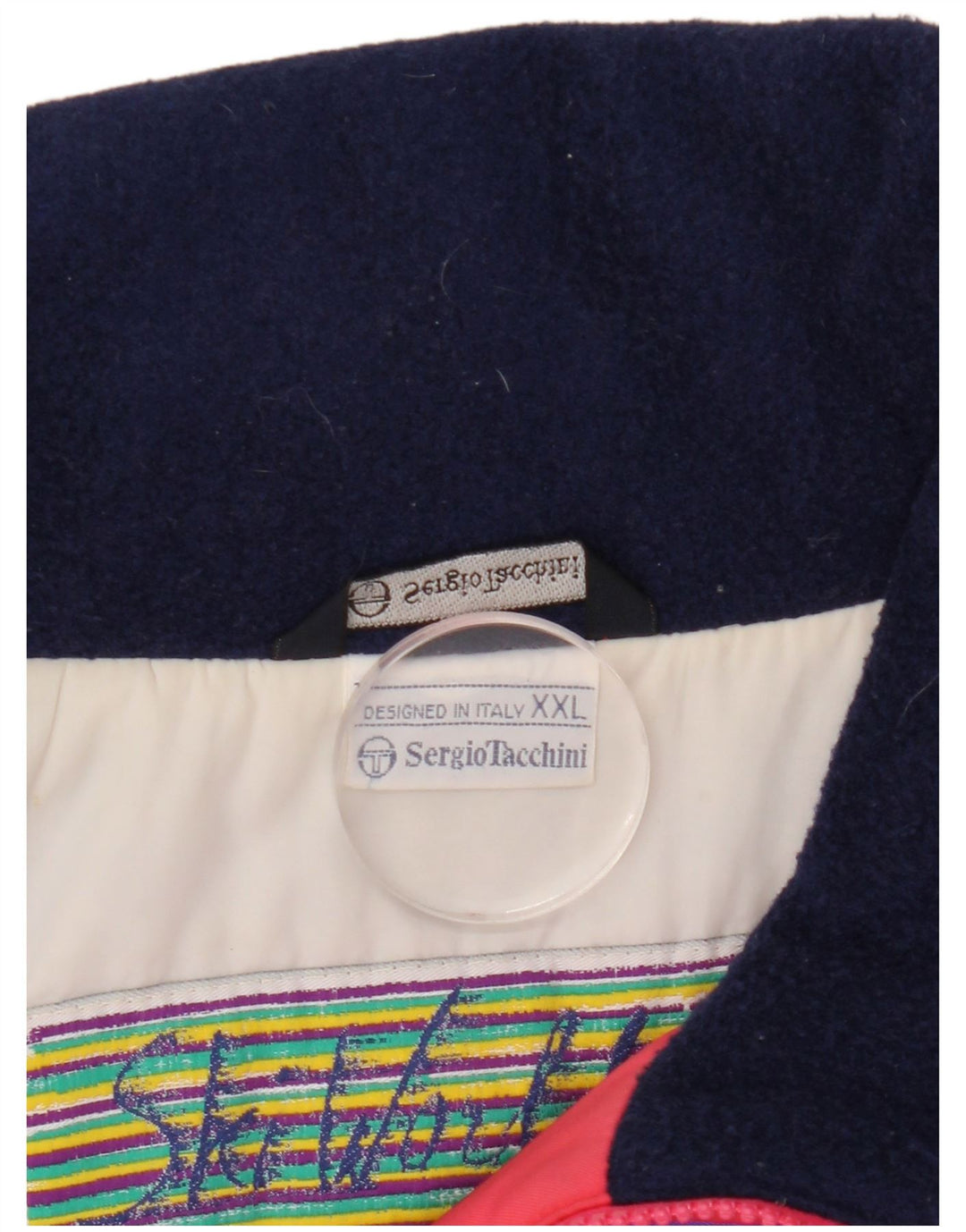 Męska kurtka narciarska Sergio Tacchini UK 44 2XL Czerwony poliamid z blokami kolorów