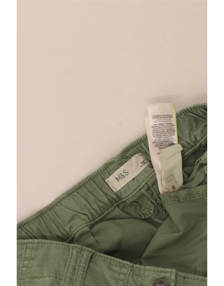 Marks & Spencer Damskie spodnie cargo średnie W26 L23 Zielone Lyocell