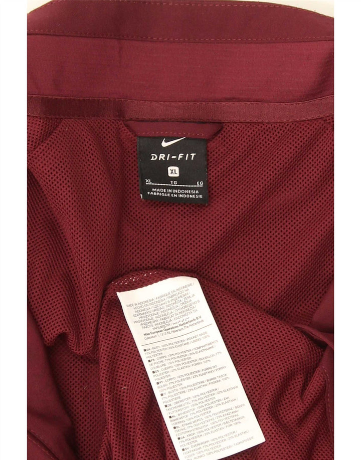 Męska bluza dresowa Nike Barcelona XL, bordowy poliester z blokami kolorów