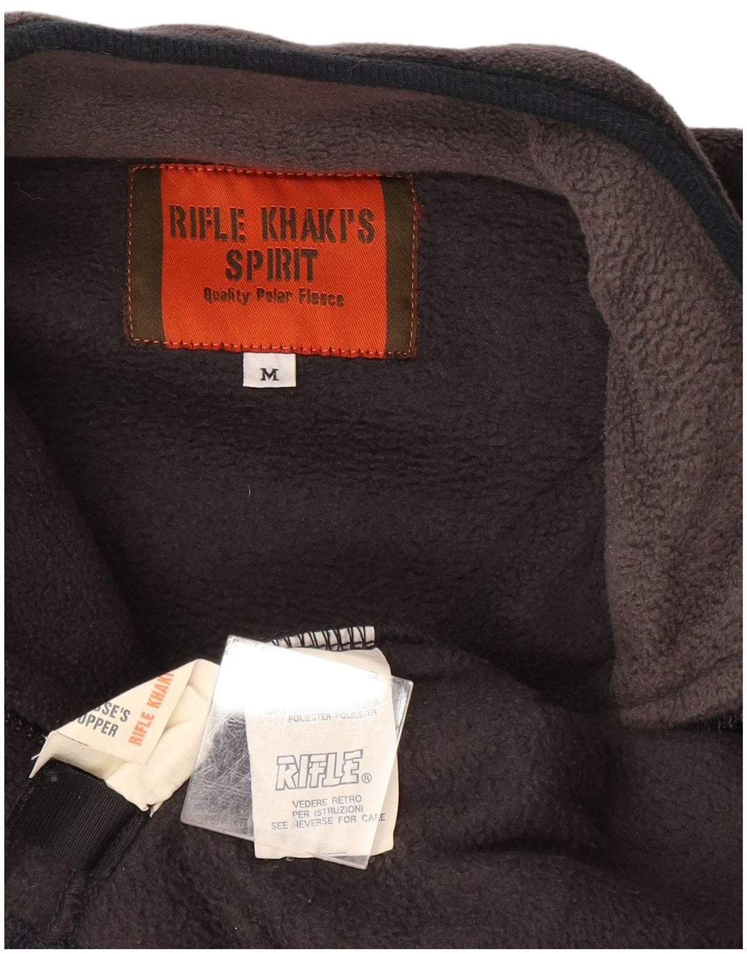 Męski sweter polarowy Rifle z zamkiem błyskawicznym, średnioszary, poliester