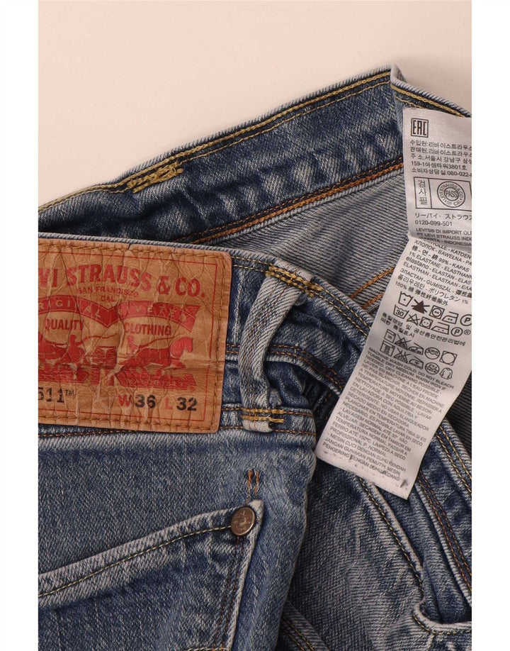 Damskie jeansy Levi's 511 Slim W36 L29 Niebieskie bawełniane