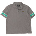 Męska koszulka polo Lyle & Scott o swobodnym kroju, średnioszara, bawełniana w blokach kolorów