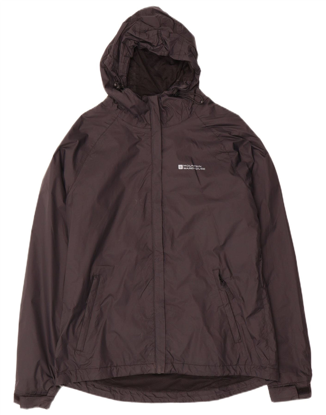 Damska kurtka przeciwdeszczowa Mountain Warehouse z kapturem, duża, UK 10, mała czarna