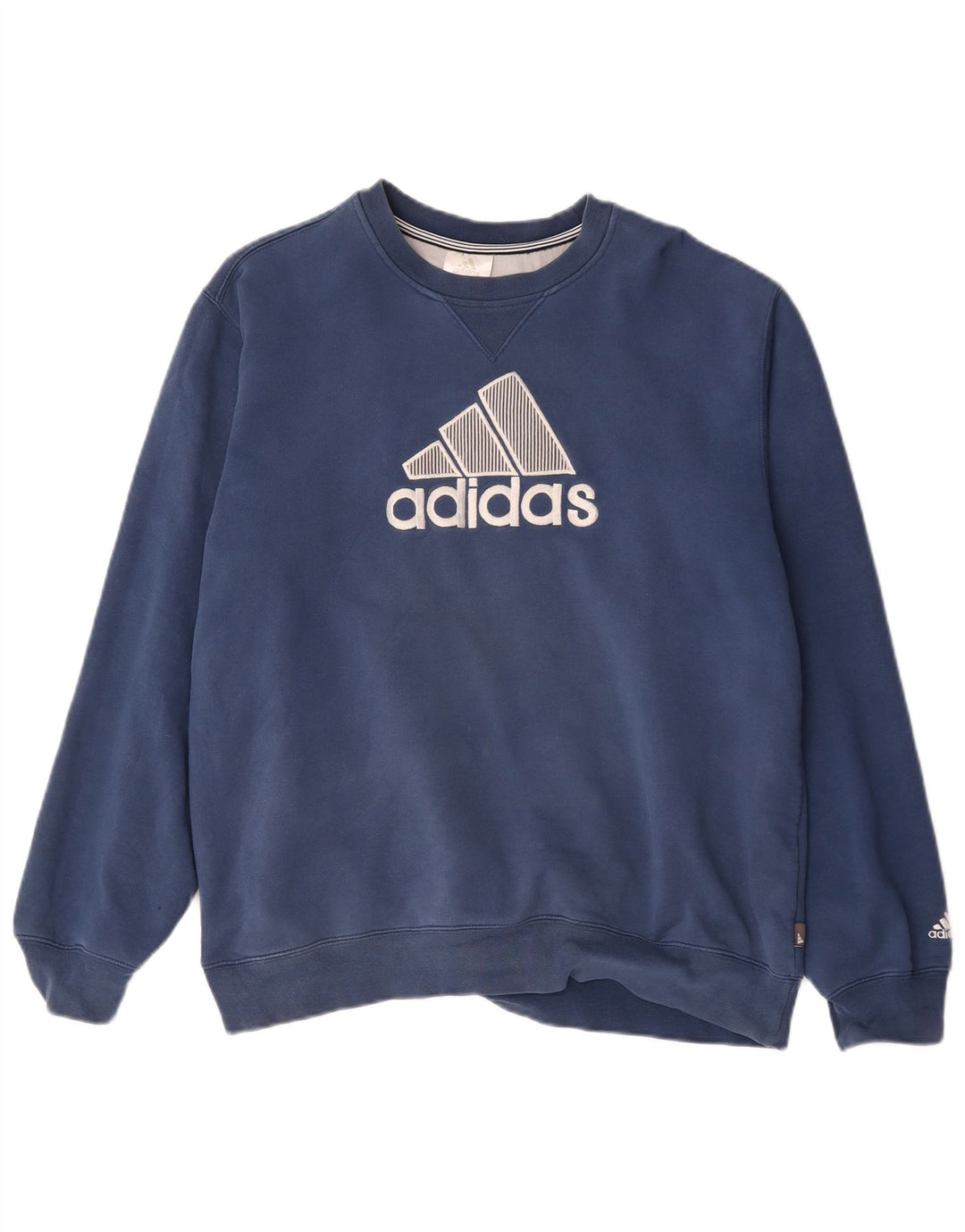 Adidas Męska bluza z grafiką, duża, granatowa, bawełniana