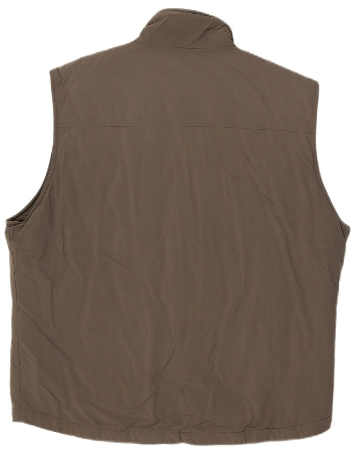Marks & Spencer Męska wyściełana kamizelka UK 42 XL Khaki, poliamid