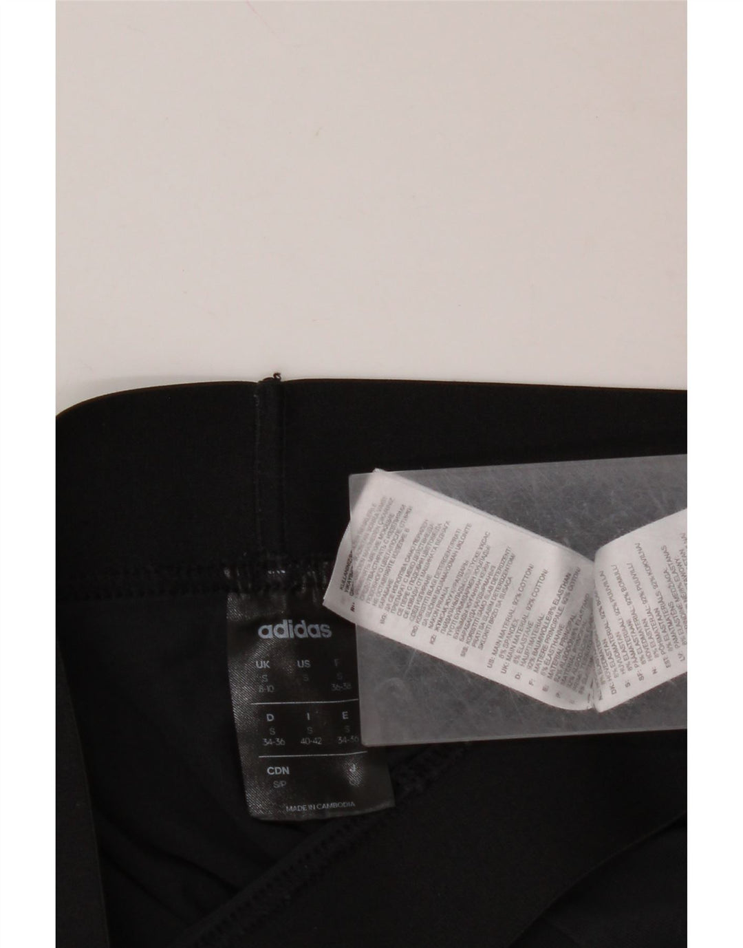 Legginsy damskie ADIDAS UK 10, małe, czarne, bawełniane