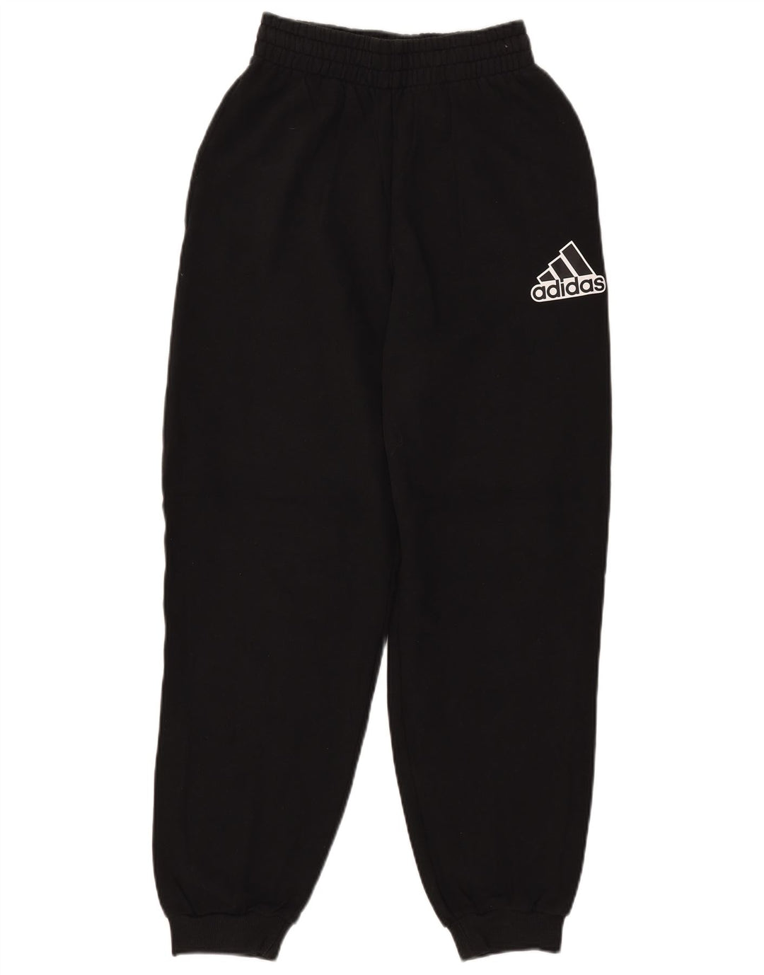 Damskie spodnie dresowe ADIDAS z grafiką Joggers UK 4/6 XS, czarna bawełna