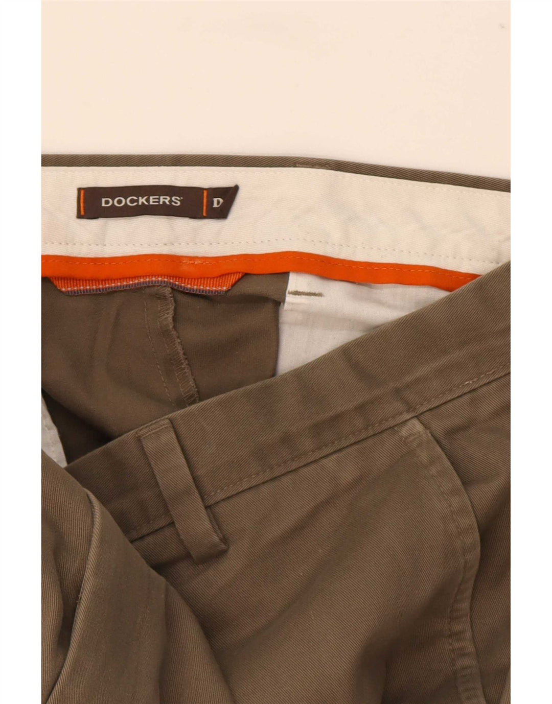 Męskie proste spodnie cargo Dockers W38 L32, bawełna khaki