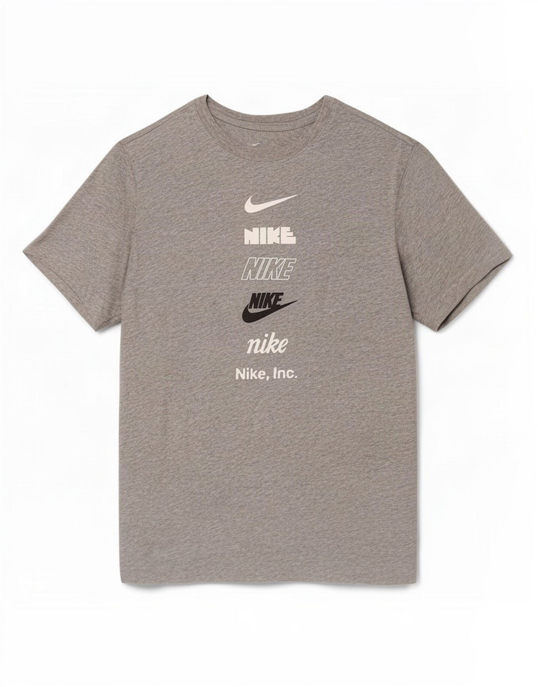 Męski T-shirt z grafiką Nike, mały, szary, nakrapiany