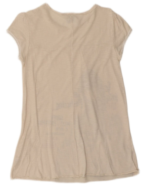 Dziewczęca koszulka z grafiką Benetton 11-12 lat, 2XL, biała, bawełniana