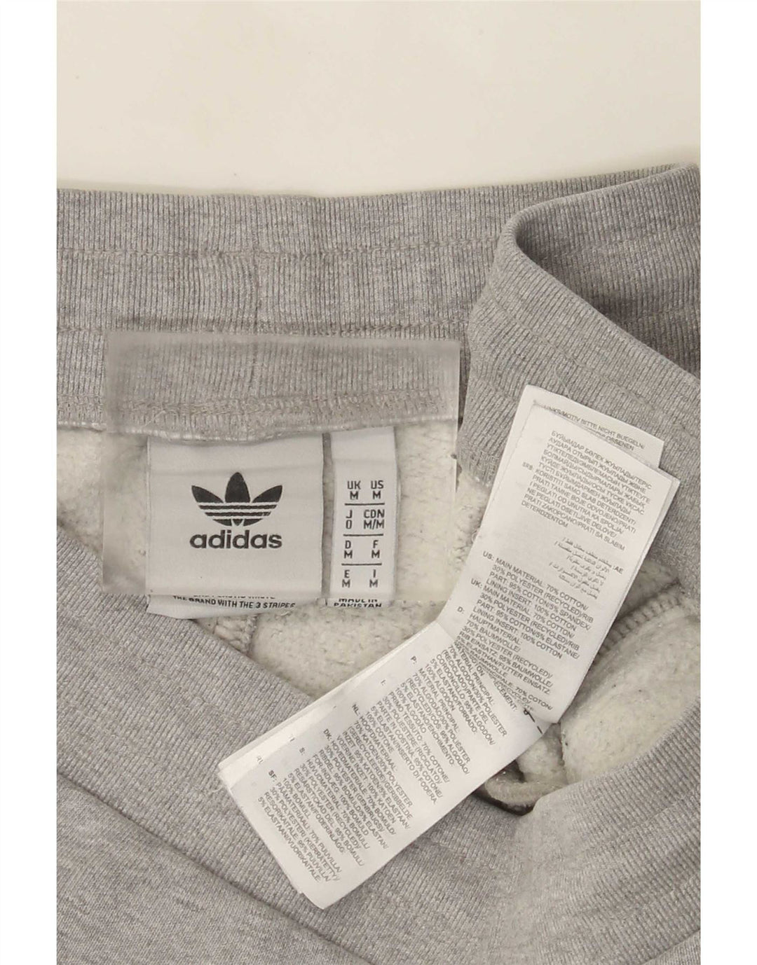 Męskie spodnie dresowe Adidas, średnioszare, bawełniane