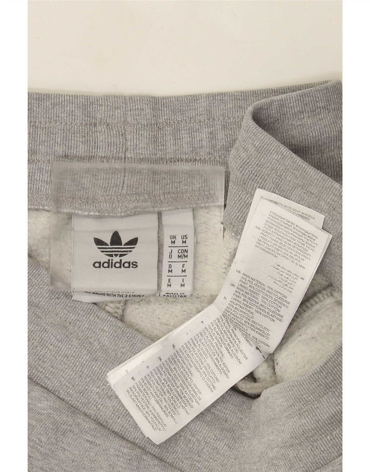 Męskie spodnie dresowe Adidas, średnioszare, bawełniane