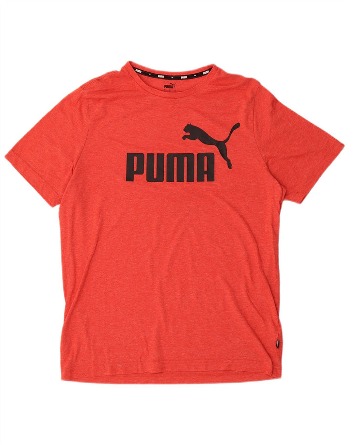 Męska koszulka z grafiką Puma, duża, czerwona, poliestrowa