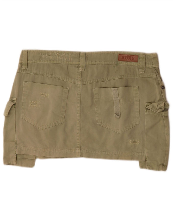 Damska spódnica mini cargo Roxy w trudnej sytuacji UK 8 Small W29 Khaki Cotton