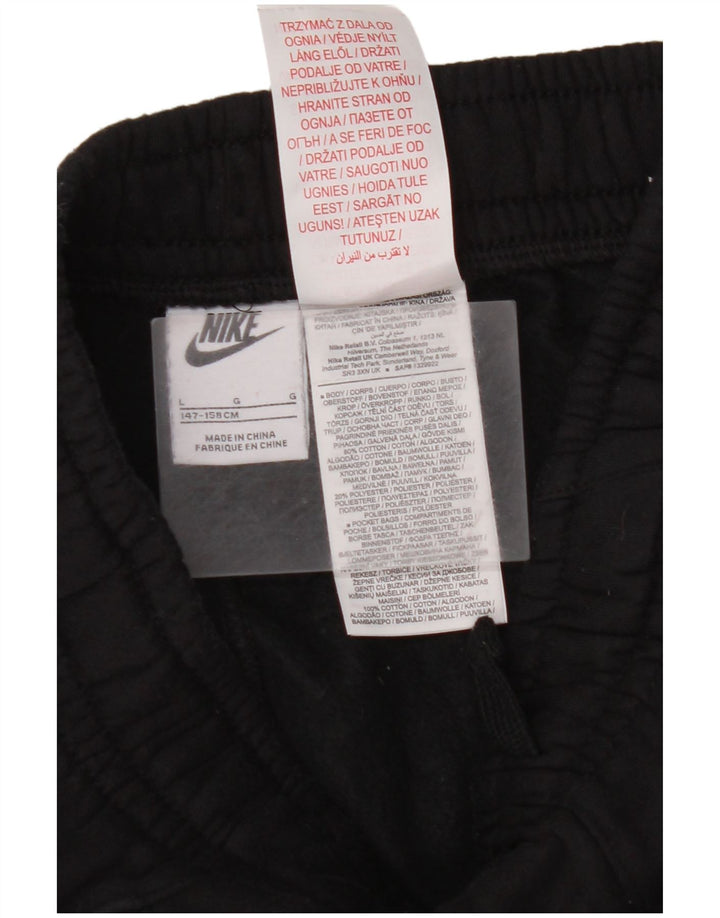 Chłopięce spodnie dresowe z grafiką NIKE, 12-13 lat, duże, czarne