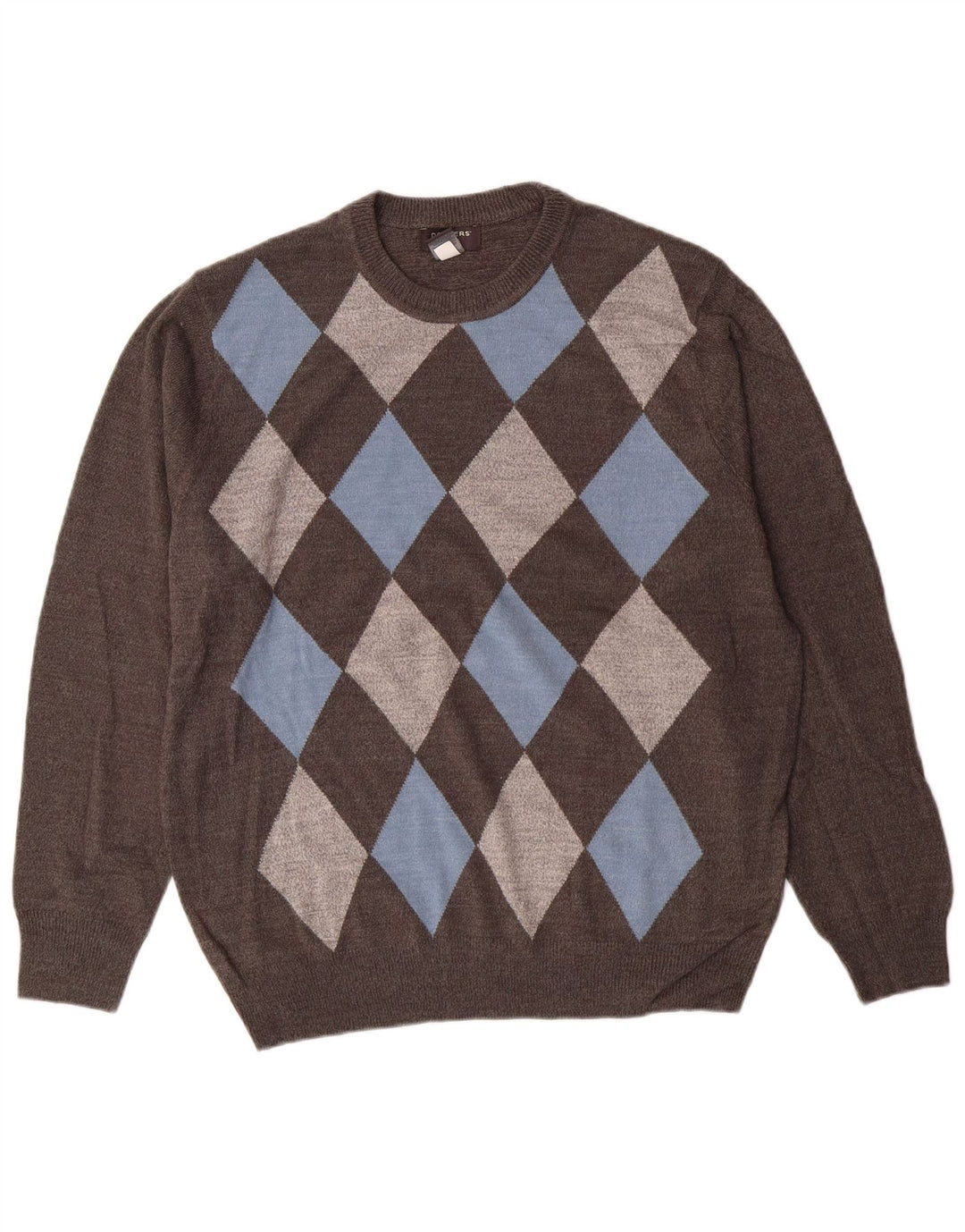Męski sweter z wycięciem pod szyją Dockers, duży, szary Argyle/diamentowy akryl