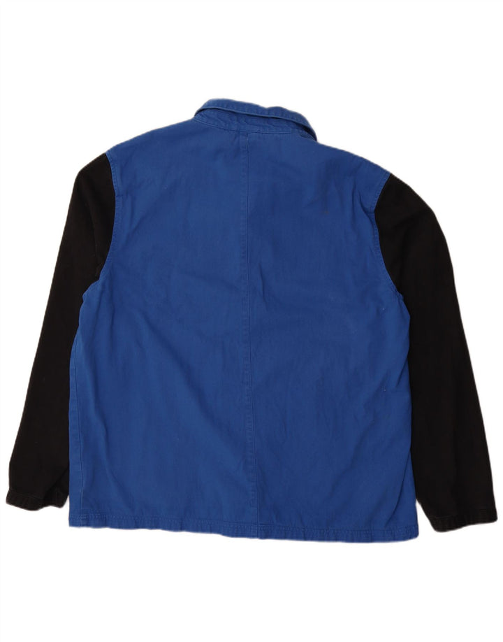 Męska kurtka bomber Lyle & Scott UK 44 2XL Niebieska, bawełniana w bloki kolorów