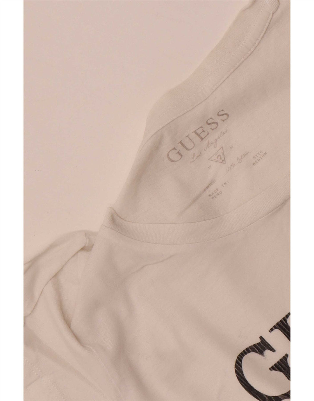 Damska koszulka graficzna Guess Top UK 12 Medium White